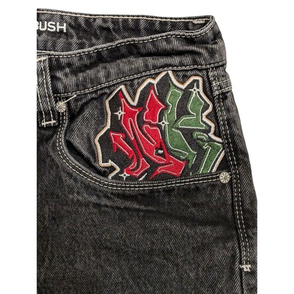 Ninth Hall Ambush Embroidered Black Denim Relaxed Jeans 30 Y2K Streetwear Zumiez - Picture 7 of 16